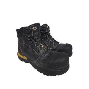 Dakota Men's 6300 6 inch Composite Toe Waterproof Work Boot Black Yellow 12M